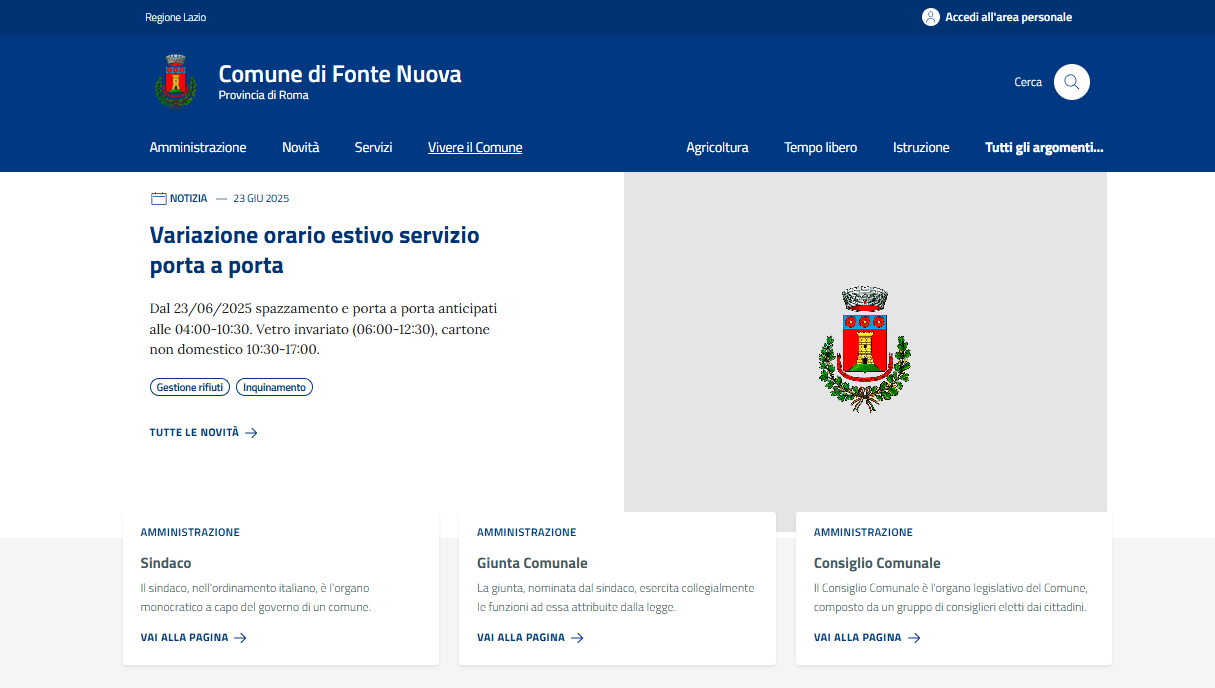 Nuovo sito istituzionale