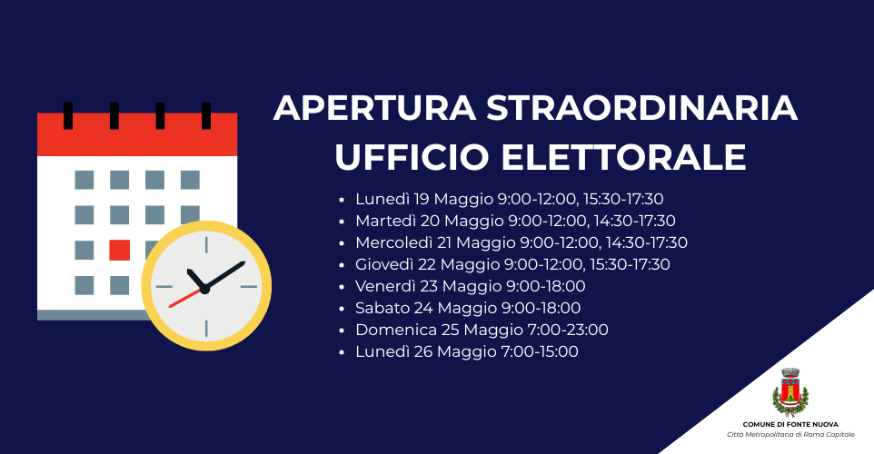 Apertura straordinaria Ufficio Elettorale
