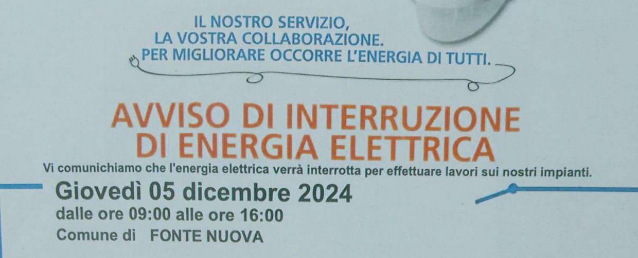 Interruzione energia elettrica