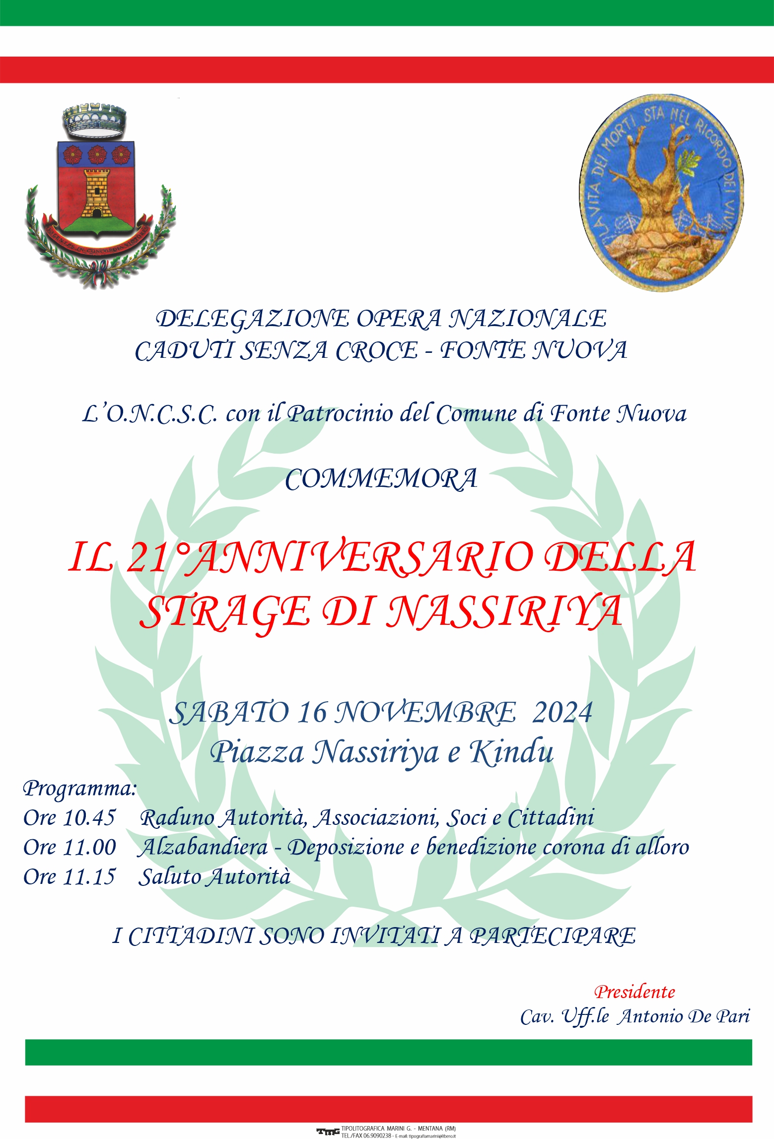 XXI Anniversario della Strage di Nassiriya